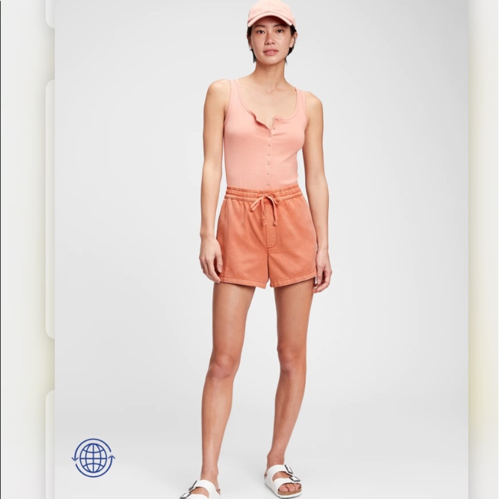 GAP NWT Twill Orange Drawstring Shorts‎